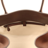 The Row Soft Margaux 15 Deep Brown Saddle Leather Silver Hardware - Thumbnail View 11