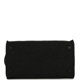 The Row Margaux 17 Bag Black Saddle, Grigio Heavy Felt Silver Hardware - Thumbnail View 6