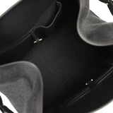 The Row Margaux 17 Bag Black Saddle, Grigio Heavy Felt Silver Hardware - Thumbnail View 11