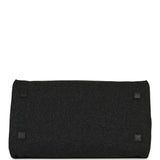 The Row Soft Margaux 15 Bag Black Saddle, Grigio Heavy Felt Silver Hardware - Thumbnail View 6