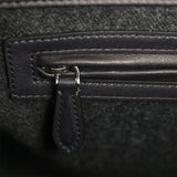 The Row Soft Margaux 15 Bag Black Saddle, Grigio Heavy Felt Silver Hardware - Thumbnail View 9