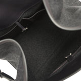 The Row Soft Margaux 15 Bag Black Saddle, Grigio Heavy Felt Silver Hardware - Thumbnail View 11