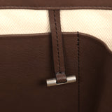 The Row Marlo 17 Tote Bag Walnut Shadow Saddle Leather Silver Hardware - Thumbnail View 11