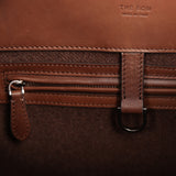 The Row Soft Margaux 15 Bag Brown Saddle, Deep Brown Heavy Felt Silver Hardware - Thumbnail View 8