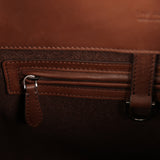The Row Soft Margaux 15 Bag Brown Saddle, Deep Brown Heavy Felt Silver Hardware - Thumbnail View 9