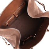 The Row Soft Margaux 15 Bag Brown Saddle, Deep Brown Heavy Felt Silver Hardware - Thumbnail View 11