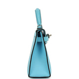 Hermes Kelly Sellier 20 Celeste Epsom Palladium Hardware