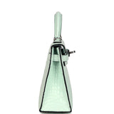 Hermes Kelly Sellier 20 Vert Peppermint Matte Alligator Palladium Hardware