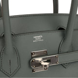 Hermes Shoulder Birkin Light 29 Vert Amande Evercolor Palladium Hardware