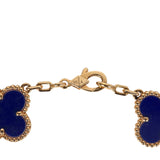 Van Cleef & Arpels Limited Edition "Vendome" Vintage Alhambra Diamond Bracelet and Lapis