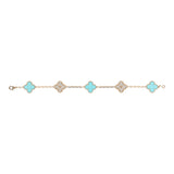 Van Cleef & Arpels Vintage Alhambra Diamond and Turquoise Bracelet