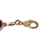 Van Cleef & Arpels Vintage Alhambra 5 Motif Bracelet Lapis Lazuli Diamonds & 18K Yellow Gold Hardware