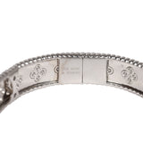 Pre-owned Van Cleef & Arpels Medium Perlee Clovers Bracelet 18K White Gold Hardware