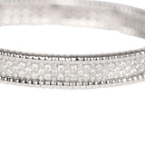 Pre-owned Van Cleef & Arpels Medium Perlee Bracelet Diamonds & 18K White Gold Hardware