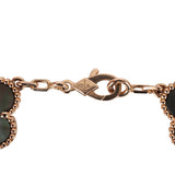 Van Cleef & Arpels Vintage Alhambra 5 Motif Bracelet Mother of Pearl Diamonds & 18K Rose Gold Hardware