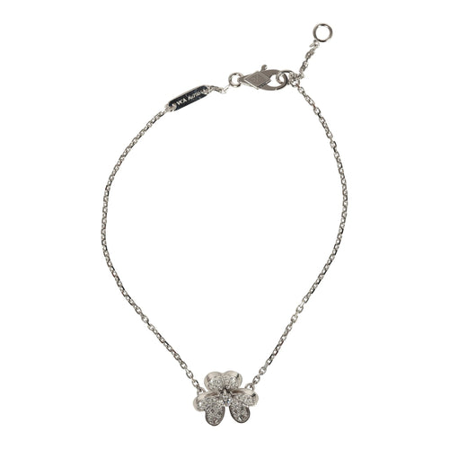 Van Cleef & Arpels Mini Frivole Bracelet Pave Diamonds & White Gold Hardware