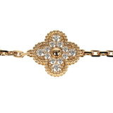 Van Cleef & Arpels Limited Edition "Vendome" Vintage Alhambra Diamond Bracelet and Blue Sevres Porcelain