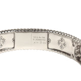 Van Cleef & Arpels Small Perlee Diamond Bracelet 18K White Gold Hardware & Diamonds