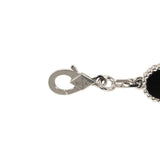Pre-owned Van Cleef & Arpels Vintage Alhambra 5 Motif Bracelet Onyx 18K White Gold Hardware - Thumbnail View 4