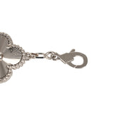 Pre-owned Van Cleef & Arpels Vintage Alhambra 5 Motif Bracelet Guilloché 18K White Gold - Thumbnail View 4