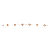 Pre-owned Van Cleef & Arpels Sweet Alhambra 6 Motif Bracelet Guilloché 18K Rose Gold - Thumbnail View 2
