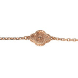 Pre-owned Van Cleef & Arpels Sweet Alhambra 6 Motif Bracelet Guilloché 18K Rose Gold - Thumbnail View 3