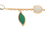 Van Cleef & Arpels Lucky Spring Butterfly 5 Motif Bracelet Lapis Lazuli, Mother of Pearl, Green Agate 18K Yellow Gold - Thumbnail View 4