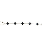 Van Cleef & Arpels Vintage Alhambra 5 Motif Bracelet Pietersite 18K White Gold - Thumbnail View 2