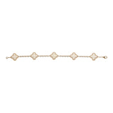 Pre-owned Van Cleef & Arpels Vintage Alhambra Rock Candy Crystal Bracelet 5 Motifs 18K Yellow Gold - Thumbnail View 2