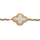 Pre-owned Van Cleef & Arpels Vintage Alhambra Rock Candy Crystal Bracelet 5 Motifs 18K Yellow Gold - Thumbnail View 3