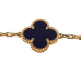 Van Cleef & Arpels Limited Edition "Vendome" Vintage Alhambra Diamond Bracelet and Blue Sevres Porcelain 18K Yellow Gold - Thumbnail View 4