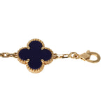 Van Cleef & Arpels Limited Edition "Vendome" Vintage Alhambra Diamond Bracelet and Blue Sevres Porcelain 18K Yellow Gold - Thumbnail View 6