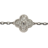 Van Cleef & Arpels Vintage Alhambra 5 Motif Bracelet Onyx Diamonds and 18K White Gold - Thumbnail View 3