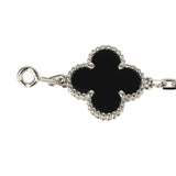 Van Cleef & Arpels Vintage Alhambra 5 Motif Bracelet Onyx Diamonds and 18K White Gold - Thumbnail View 5