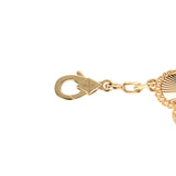 Van Cleef & Arpels Vintage Alhambra 5 Motif Bracelet Diamonds 18K Yellow Gold Guilloche - Thumbnail View 6