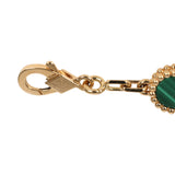 Van Cleef & Arpels Vintage Alhambra 5 Motif Bracelet Malachite 18K Yellow Gold - Thumbnail View 4
