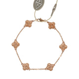 Van Cleef & Arpels Sweet Alhambra 6 Motif Bracelet Guilloché 18K Rose Gold - Thumbnail View 2