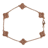 Van Cleef & Arpels Sweet Alhambra 6 Motif Bracelet Guilloché 18K Rose Gold - Thumbnail View 1