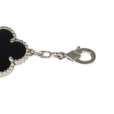 Pre-owned Van Cleef & Arpels Vintage Alhambra 5 Motif Bracelet Onyx 18K White Gold - Thumbnail View 4