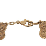 Van Cleef & Arpels Vintage Alhambra 5 Motif Bracelet Hammered 18K Yellow Gold - Thumbnail View 4