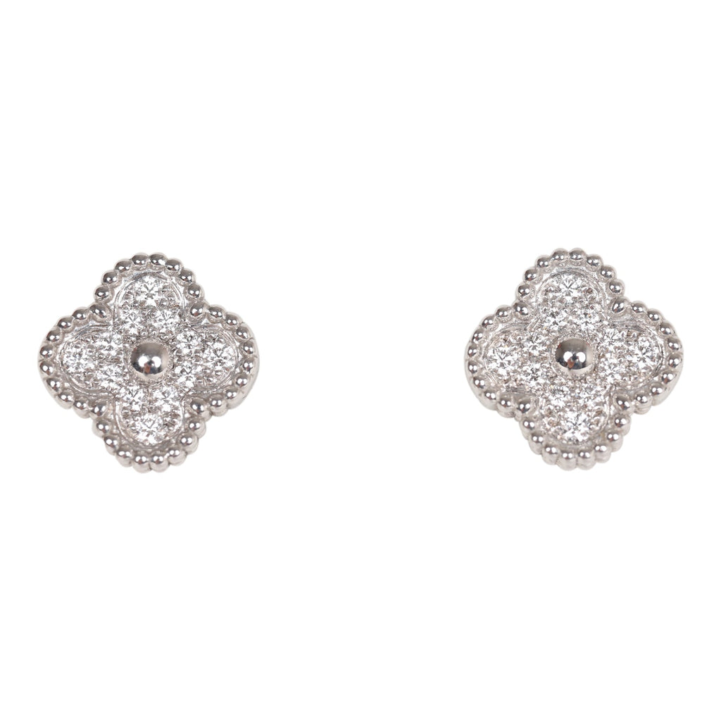 Round White American Diamond Silver Earring at Rs 1110/pair in Jaipur | ID:  26371402262