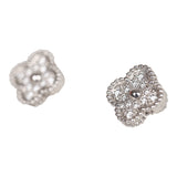 Van Cleef & Arpels Sweet Alhambra Earrings 18K White Gold and Diamonds