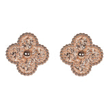 Van Cleef & Arpels Vintage Alhambra Motif Earrings 18K Rose Gold Hardware