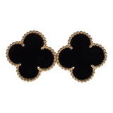 Van Cleef & Arpels Magic Alhambra Onyx Earrings 18K Yellow Gold Hardware