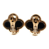 Van Cleef & Arpels Magic Alhambra Onyx Earrings 18K Yellow Gold Hardware