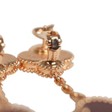 Van Cleef & Arpels Magic Alhambra 2 Motif Earrings Carnelian 18K Rose Gold - Thumbnail View 5