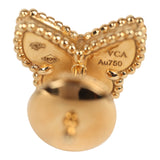 Pre-owned Van Cleef & Arpels Sweet Alhambra Butterflies Stud Earrings White Mother of Pearl 18K Yellow Gold - Thumbnail View 5