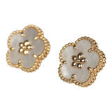 Van Cleef & Arpels Lucky Spring Plum Blossom Earrings White Mother of Pearl 18K Yellow Gold - Thumbnail View 5