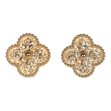 Van Cleef & Arpels Vintage Alhambra Motif Earrings 18K Yellow Gold - Thumbnail View 1