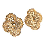 Van Cleef & Arpels Vintage Alhambra Motif Earrings 18K Yellow Gold - Thumbnail View 2
